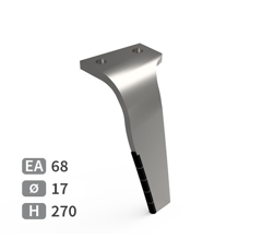 Dent de herse rotative Droite plaquettes carbure KUHN 52549410 adaptable