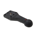 Kugelzugöse Kugel 80,Flanschmaß 130x115 mm,M20 Schwarz  