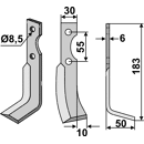 Fräsmesser Rechts 183 x 30 Carraro Antonio Nachbau