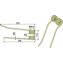 Dent droite de fenaison pour faneuse PÖTTINGER 436.003 adaptable - BlackSteel©