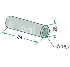 Buchse 84x18,2 für Häcksler DÜCKER – Nachbau  
