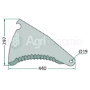 Couteau pour autochargeuse KEMPER 60810 adaptable