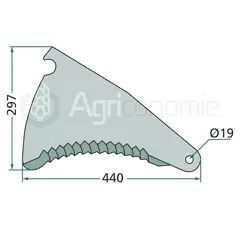 Couteau pour autochargeuse KEMPER 60810 adaptable