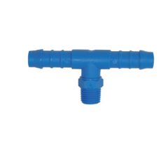 Raccord Té fileté / cannelé 14 bars en nylon adaptable