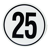 Panneau limitation de vitesse 25 km/h en plastique adaptable