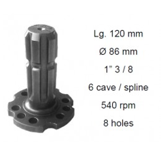 Arbre de prise de force pour tracteur MASSEY FERGUSON 3790902M1 adaptable