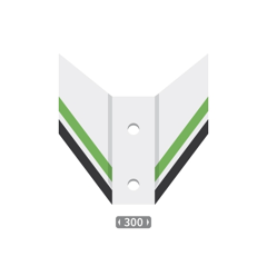 Aileron de déchaumeur avec plaquettes carbure AMAZONE 6331010 adaptable