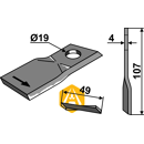 Couteau gauche pour faucheuse PÖTTINGER 434985 adaptable - Blacksteel©