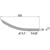 Dent courbée 500 x 50 mm FSDT pour chargeur adaptable