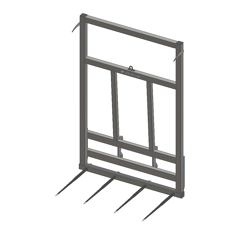 Pic bottes frontal 2001 mm pour type d'attelage SCHÄFFER 2020-4260 adaptable