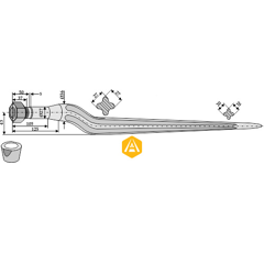 Silozinken für Lader FELLA 122760 Nachbau