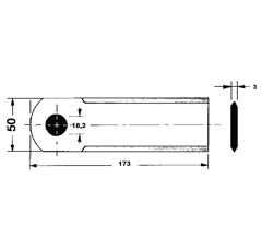 Couteau lisse pour moissonneuse-batteuse CLAAS Z35221 adaptable