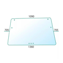 Pare-brise pour tracteur DEUTZ-FAHR 04346800 adaptable