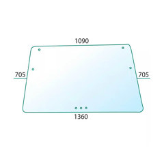 Pare-brise pour tracteur DEUTZ-FAHR 04346800 adaptable