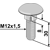 Flachrundschraube 603/12x30 mit erhöhten Vierkant 