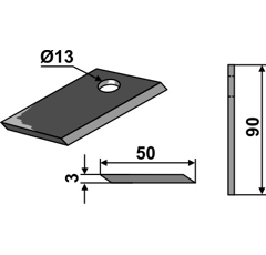 Rotorklinge Agria Nachbau 63AGR57
