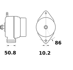 Lichtmaschine für Traktoren MAHLE LETRIKA IA0875 14V 95A