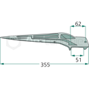 Dent 355 mm pour presses à balles NEW HOLLAND 536220 - 252178 adaptable