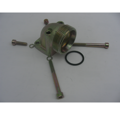 Winkel-Schraubflansch 90°   AG 45x2Lochkreis 40mm, max. Betriebsdruck 100 barO-Ring 26x2.5, 4-Loch-Flansch  WF40CEL35