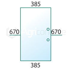 Vitre latérale pour machine agricole JOHN DEERE 930626 adaptable