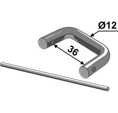 Kettenschloss ohne Platte Ø12 ST1236