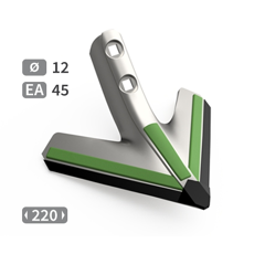 Aileron de déchaumeur avec renfort acier, plaquettes carbure et rechargement HORSCH 60034843 adaptable