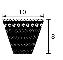 Courroie de ventilateur pour tracteur MASSEY FERGUSON - FIAT  4712148 adaptable