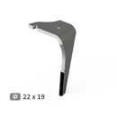 Dent de herse rotative Droite 3 plaquettes carbure VOGEL & NOOT KZ400003D adaptable