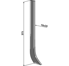 Brazo 375 x 30 mm para grada adaptable - BlackSteel©