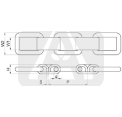 Châine épandeur 73 x 9 mm adaptable