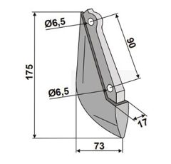 Pointe de soc pour semoir NODET BHX0195 adaptable