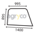 Vitre laterale droite - plate - teintee pour téléscopique JCB 334/Y1604 adaptable