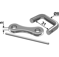 Kettenschloss Ø8 ST831IH