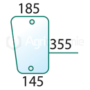 Pare-brise gauche pour machine agricole FENDT 205812040600 adaptable