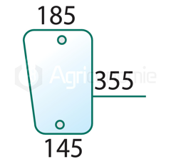 Pare-brise gauche pour machine agricole FENDT 205812040600 adaptable