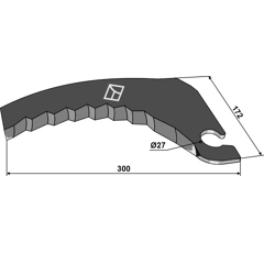 Lame pour presse à balle NEW HOLLAND 84024222 adaptable - Blacksteel©