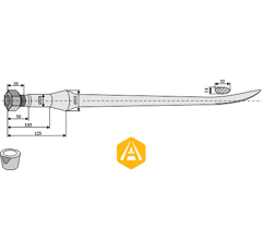 Dent cuillère pour chargeur FROST 17057 adaptable - Blacksteel©