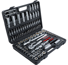 Coffret de 108 douilles et accessoires 1/4" et 1/2" | BGS