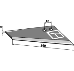 Aileron droite pour RABE 6342.12.12 adaptable - BlackSteel©
