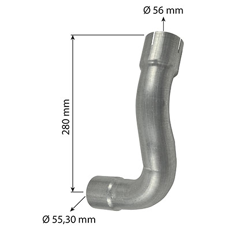 Tuyau d'échappement pour tracteur JOHN DEERE L78815 adaptable