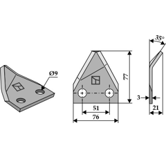 Marmix Futtermischwagenmesser 	1000 0030