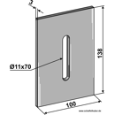 Abstreifer für Packerwalze 1163223040N Lely Nachbau