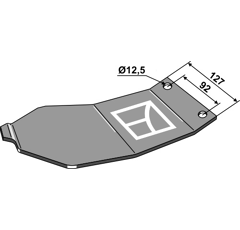 Gleitkufe Ø 12,5 mm für Mähwerk KUHN Nachbau