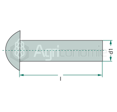 Rivet à tête ronde pour semoir GASPARDO 80350504 adaptable