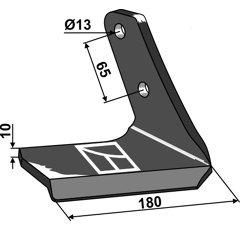 Aile droite - Blacksteel pour AMAZONE 78708826 adaptable