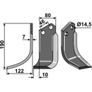 Fräsmesser Links 190 x 80 Forigo-Roteritalia Nachbau