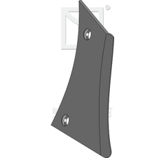 Streichblech-Vorderteil rechts geschwungen für Pflug GREGOIE & BESSON 173322 - Nachbau