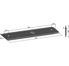 Messer 720 mm für Walze KERNER – Nachbau  
