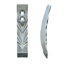 Soc de cultivateur avec plaquettes carbure, plaquettes carbure arrière et renfort acier VÄDERSTAD 498382 adaptable