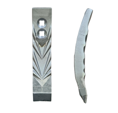 Soc de cultivateur avec plaquettes carbure, plaquettes carbure arrière et renfort acier VÄDERSTAD 498382 adaptable